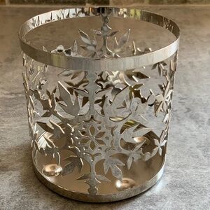 Metallic Snowflake Candle Holder